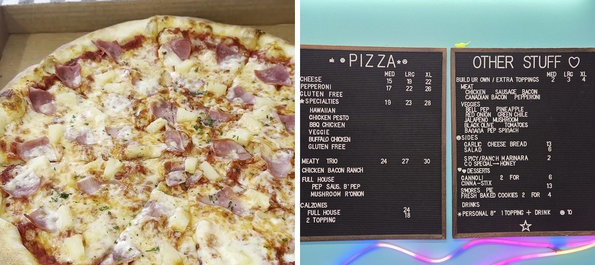 Black Hawk Pizza Menu